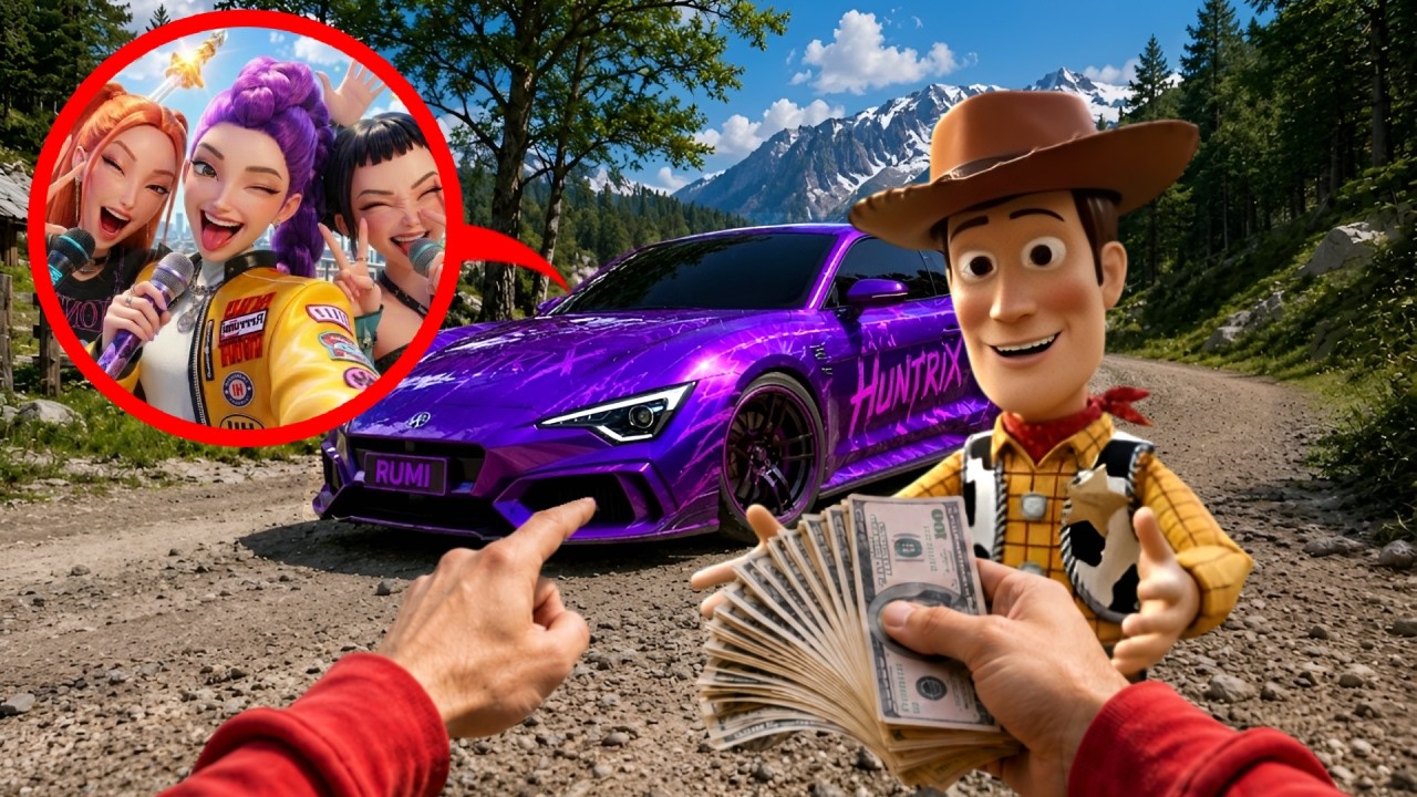 MY DRONE CAUGHT HUNTRIX AND TOY STORY 5 IN REAL LIFE!! (A FUN SURPRISE)
