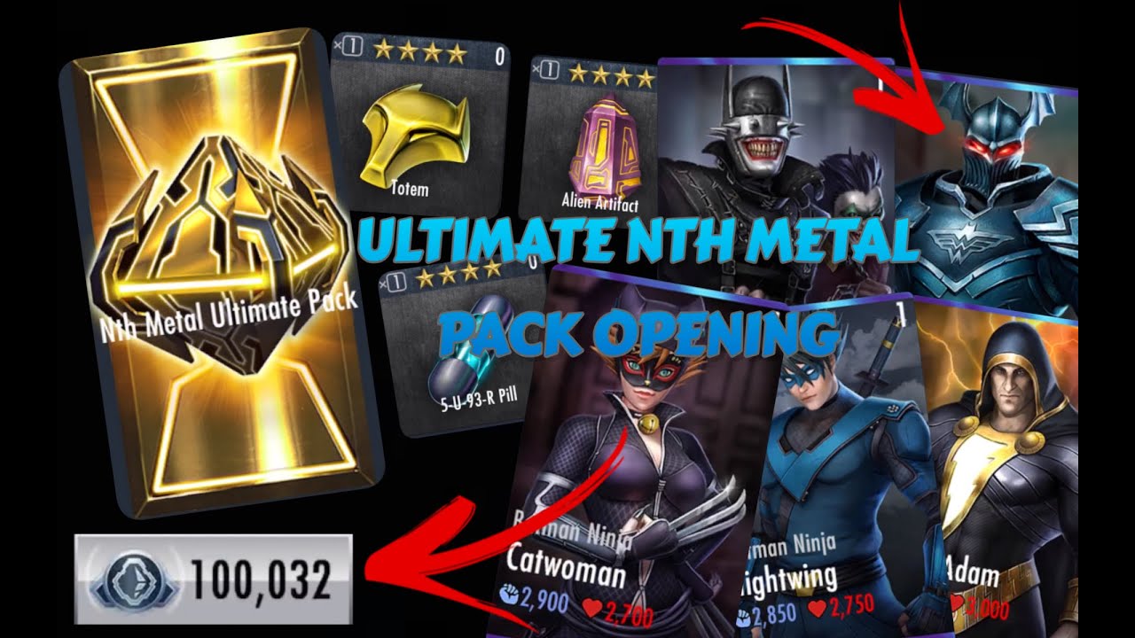 100 NTH METAL ULTIMATE PACKS! WHAT DO YOU GET? - Injustice: Gods Among Us