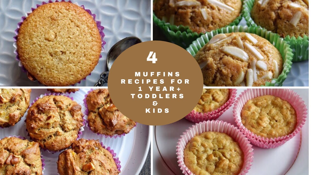 4 Muffins recipes for 1 Year+ Toddlers and Kids