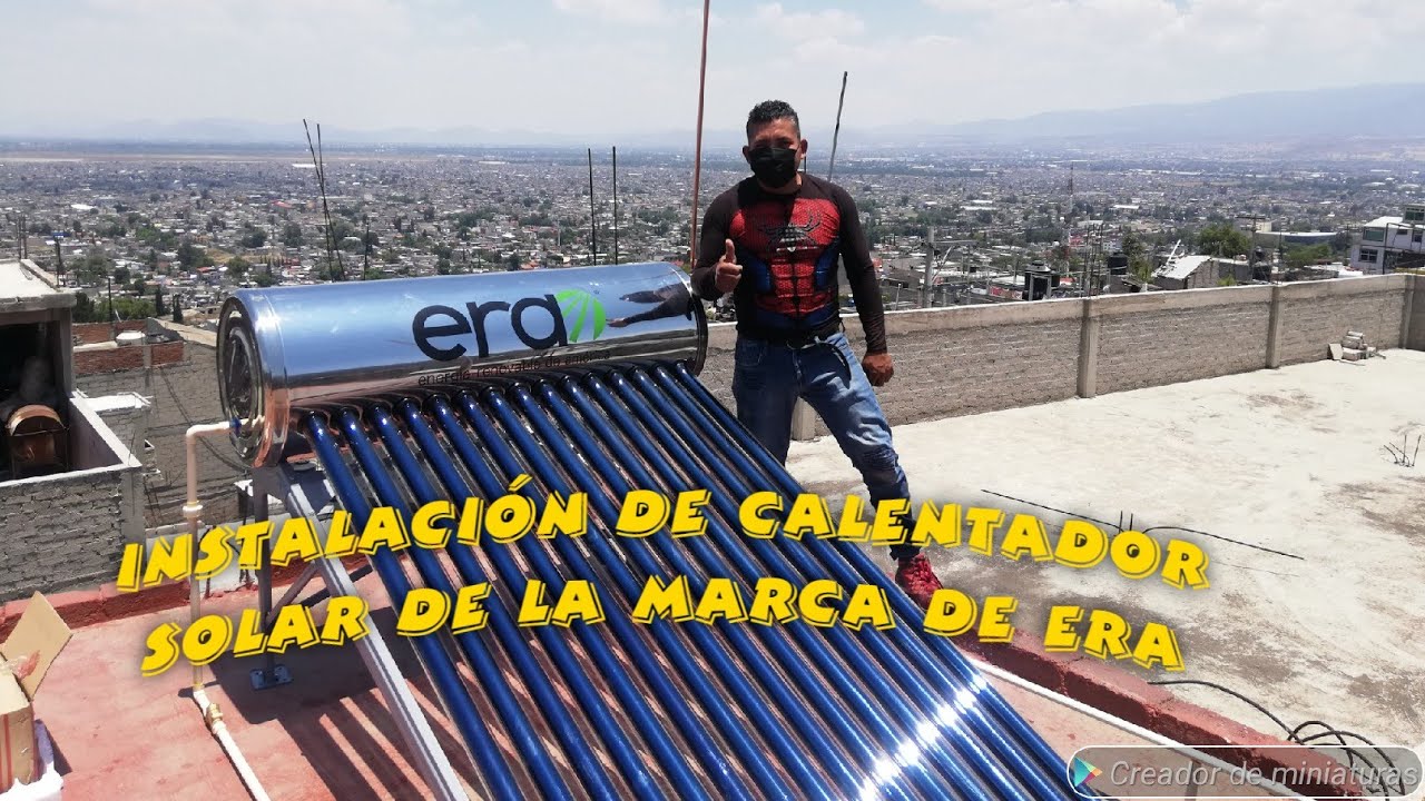 instalación de calentador solar de la marca era