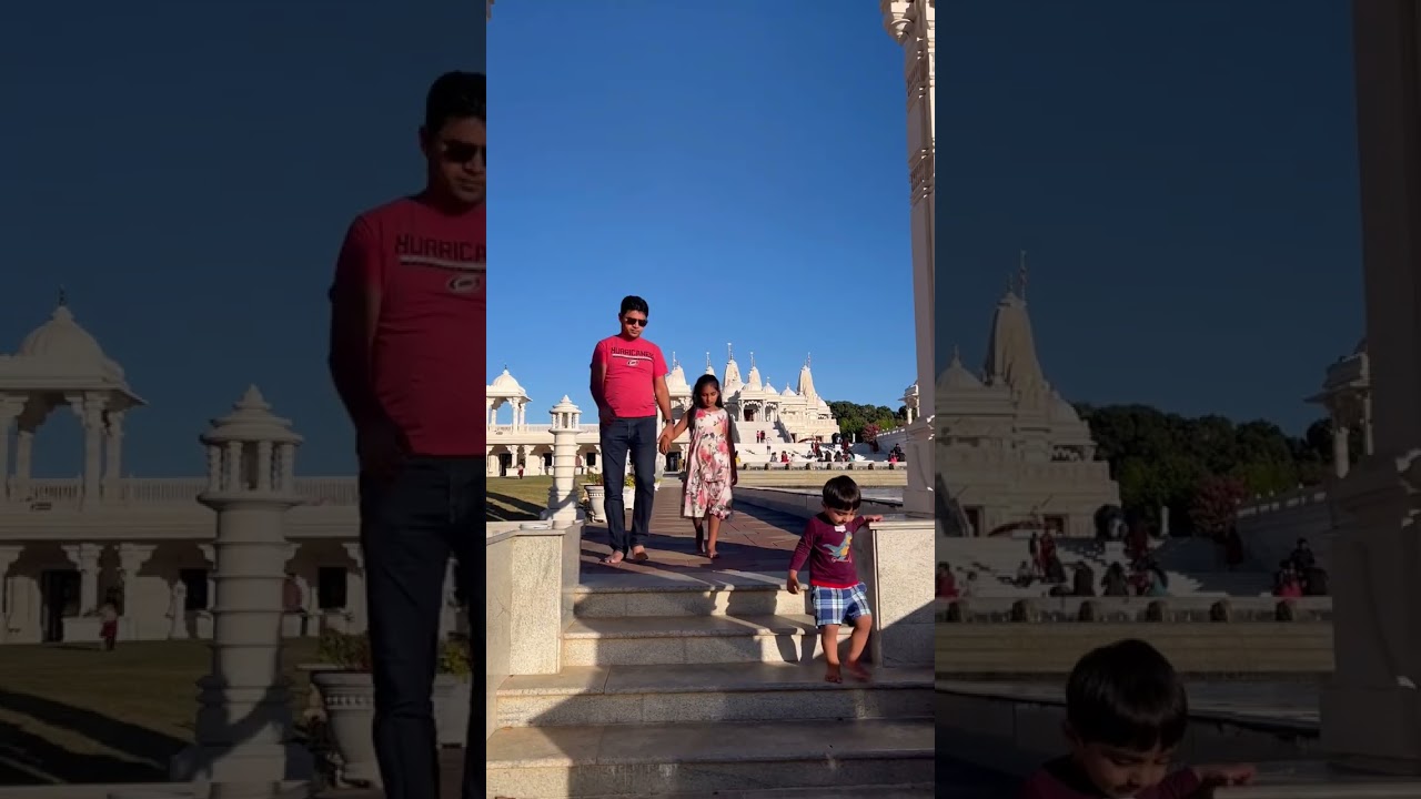 Kids visit to Hindu Temple in USA 🇺🇸 #shorts #ytshorts #sanu #krishu #krishuskingdom