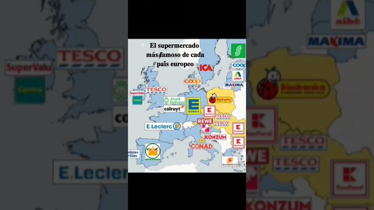 El supermercado m&aacute;s famoso de cada pa&iacute;s europeo #europa  #supermercado