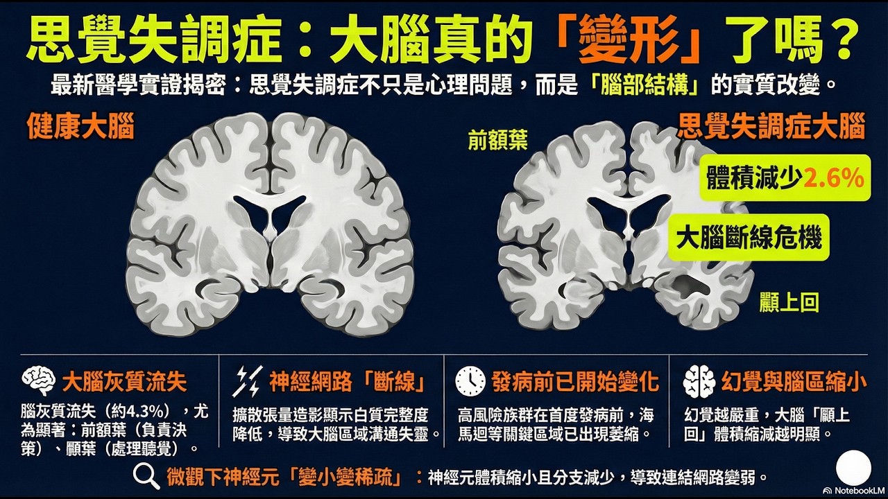 50年腦造影數據揭密：思覺失調症真的會讓「大腦體積縮小」、「大腦結構連結異常」嗎？