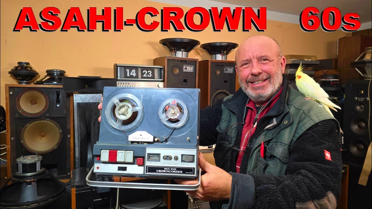 60s Vintage Reel to Reel Tape Recorder CROWNCORDER CTR-5050 made in Japan by CROWN - ASAHI Radio