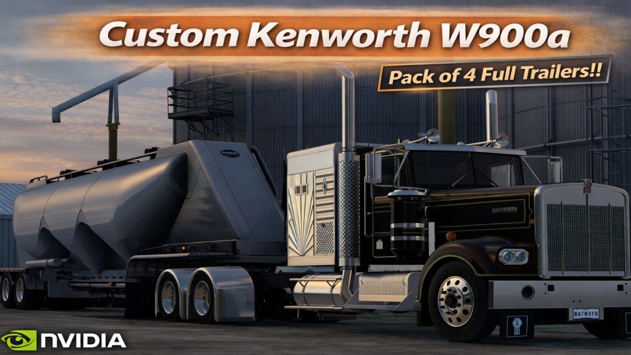 *Kenworth W900A* Oat Bran Hauled Camp Verde to Show Low *JBX2/TAA Graphics* ATS 4K 1.58