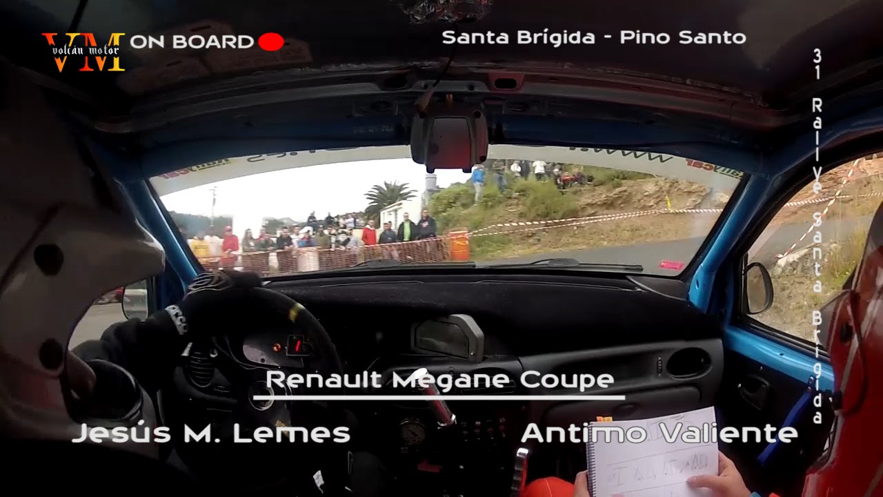 onboard Suso Lemes Rally Santa Brígida 2015 - Renault Megane Coupe
