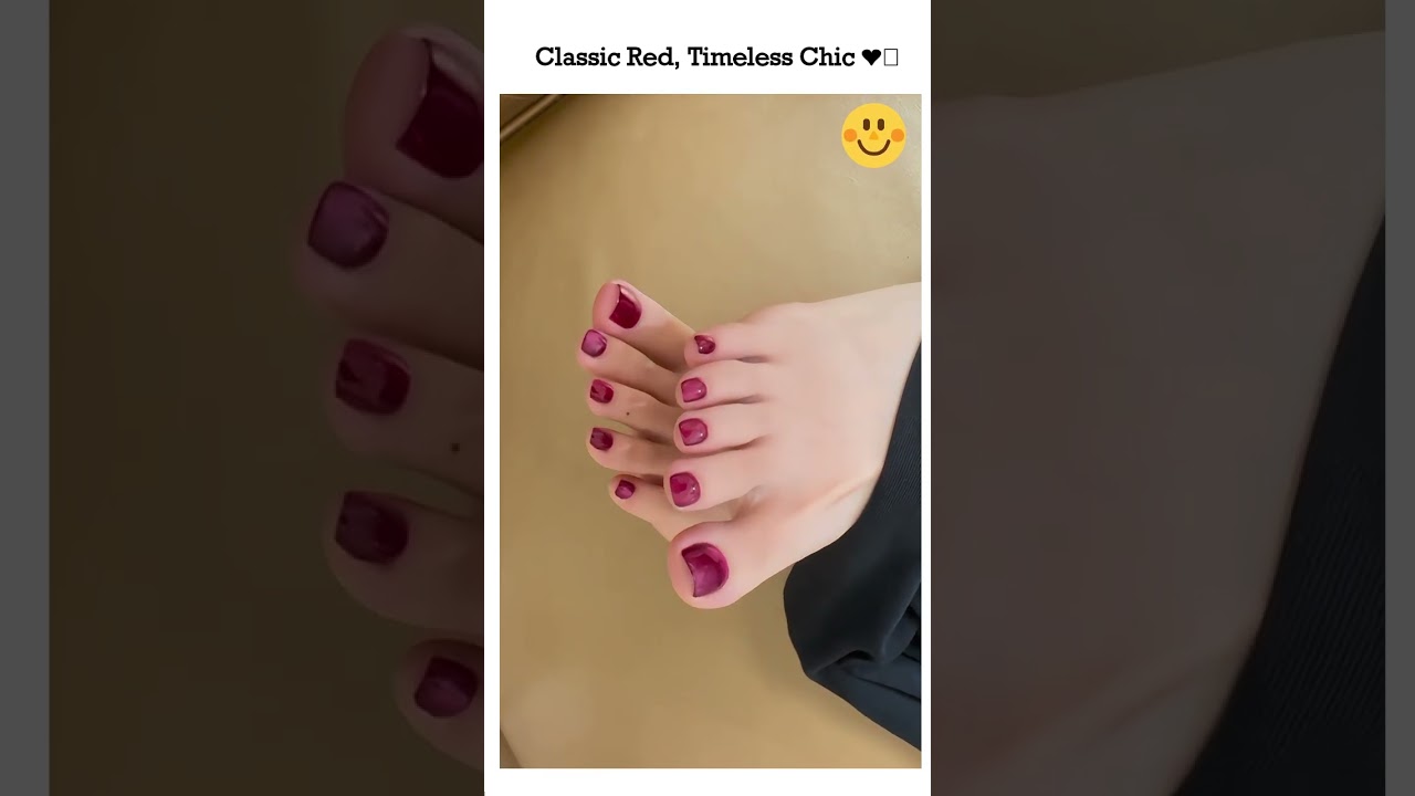 🍒 Cherry Red Toe Nail Polish | Beautiful, Bold & Timeless Pedicure Glam 💅👡✨ 