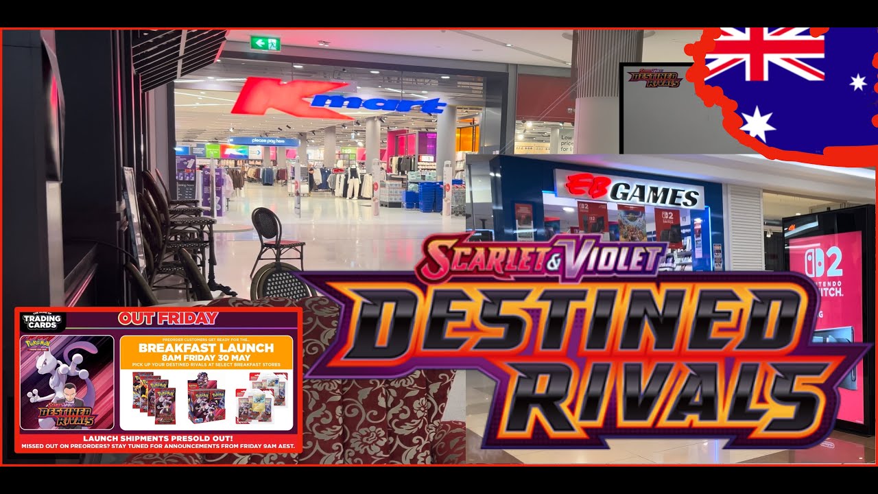 Destined Rivals Launch Day Australia. Chasing Kmart stock and opening up 45 Packs to start my binder
