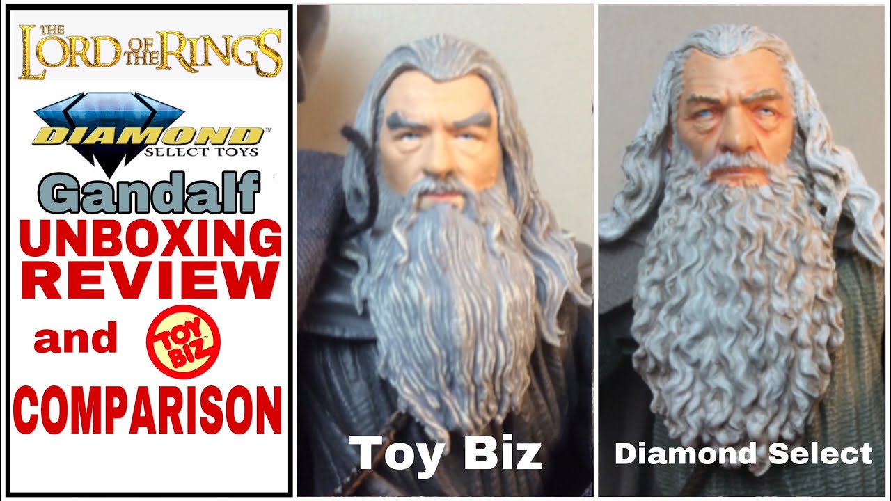 LORD OF THE RINGS by Diamond Select: Unboxing! Review! Toy Biz Comparison! Gandalf!