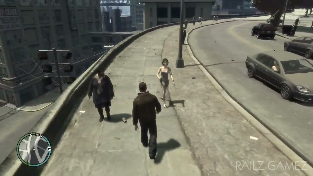 GTA IV - Pushing People Off Cliff Part 2