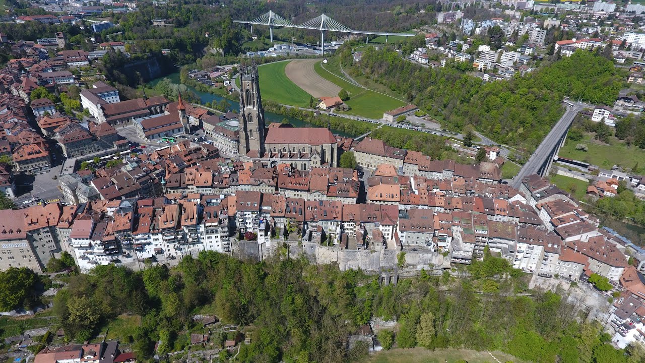 Aerial Fribourg, Switzerland