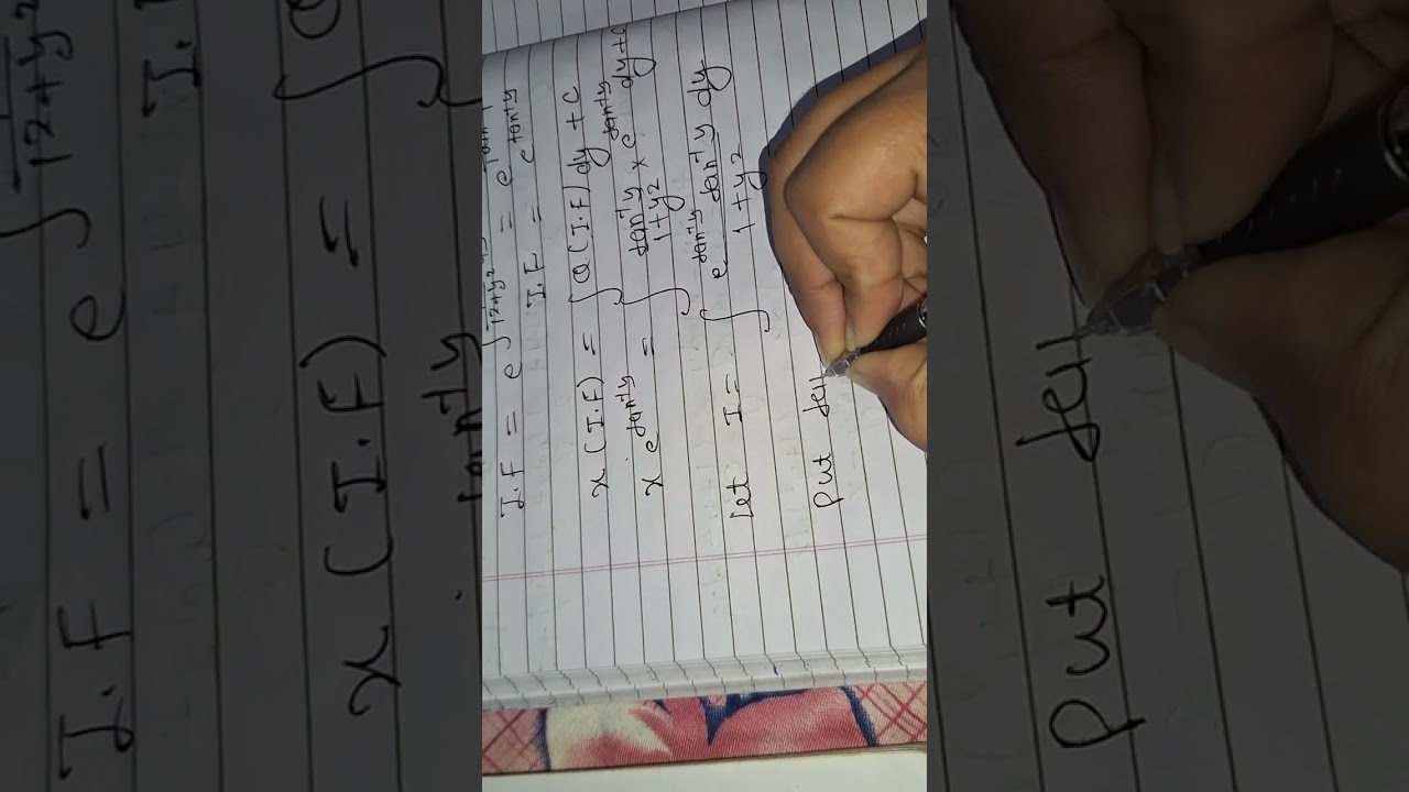 Bsc math differential equations semester 3rd chapter 1 examples 