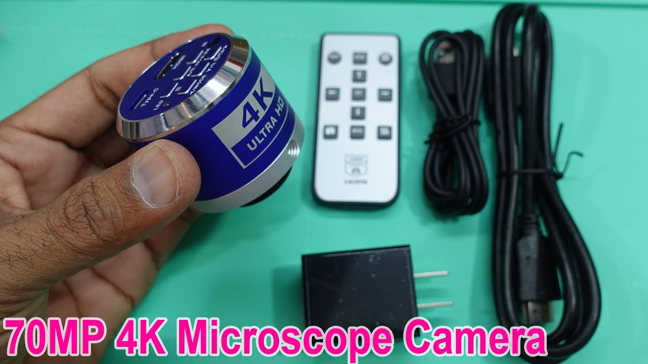 70 megapixel 4K Industrial microscope camera with video recording and HDMI output