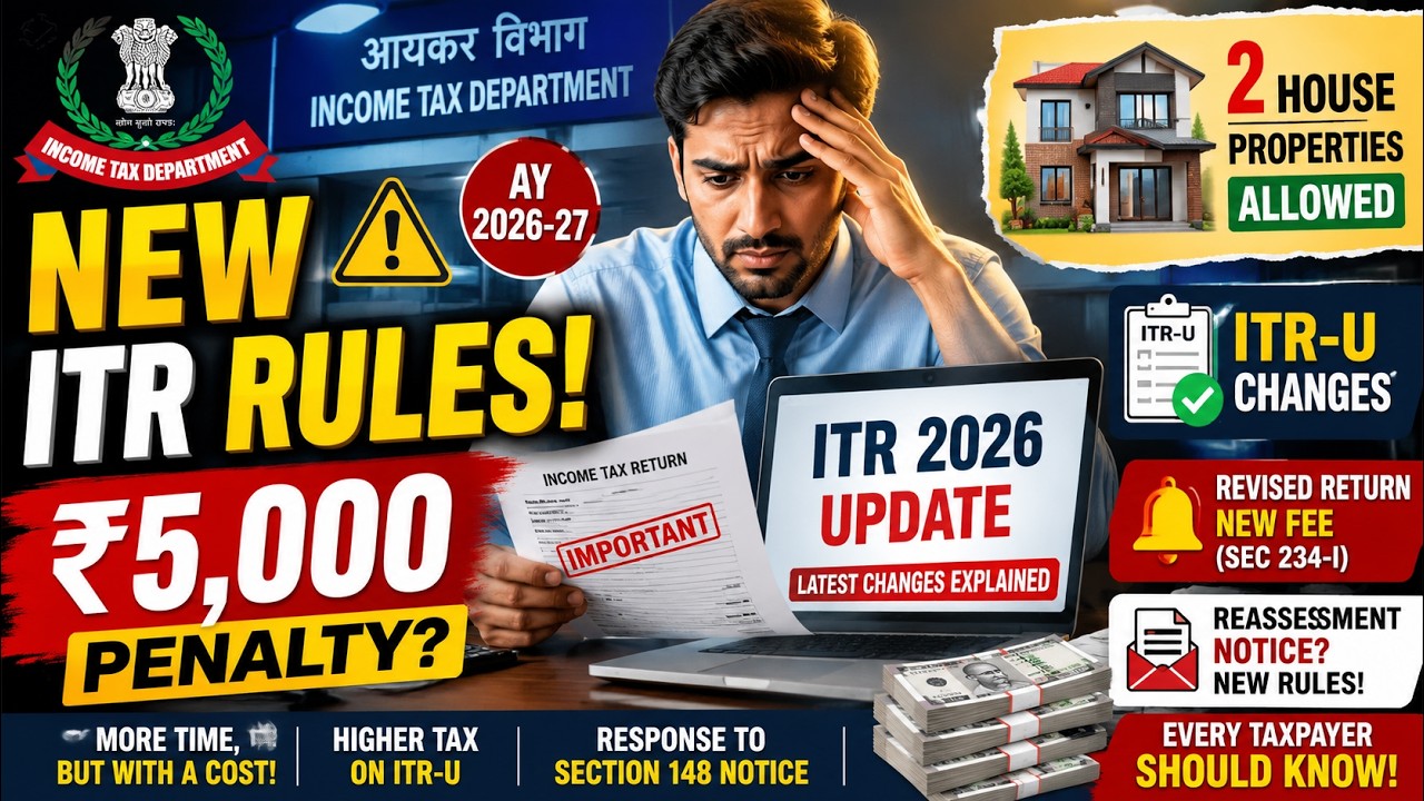 2 House Properties Allowed in ITR-1 & ITR-4? New CBDT Update Explained