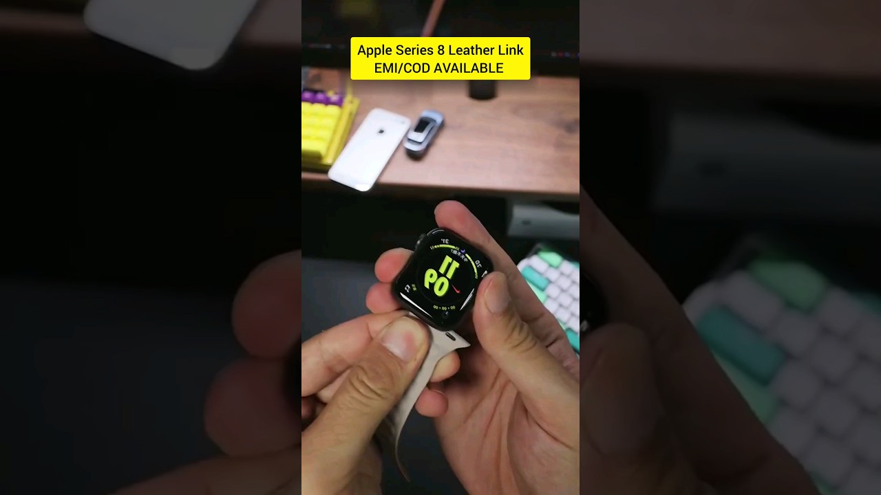 Apple series 8 leather link!🔥 leather link #shorts#smartwatch