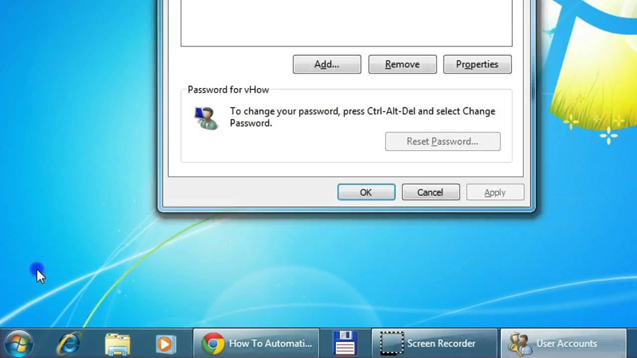 How to Auto Login to Windows 7 Without Password
