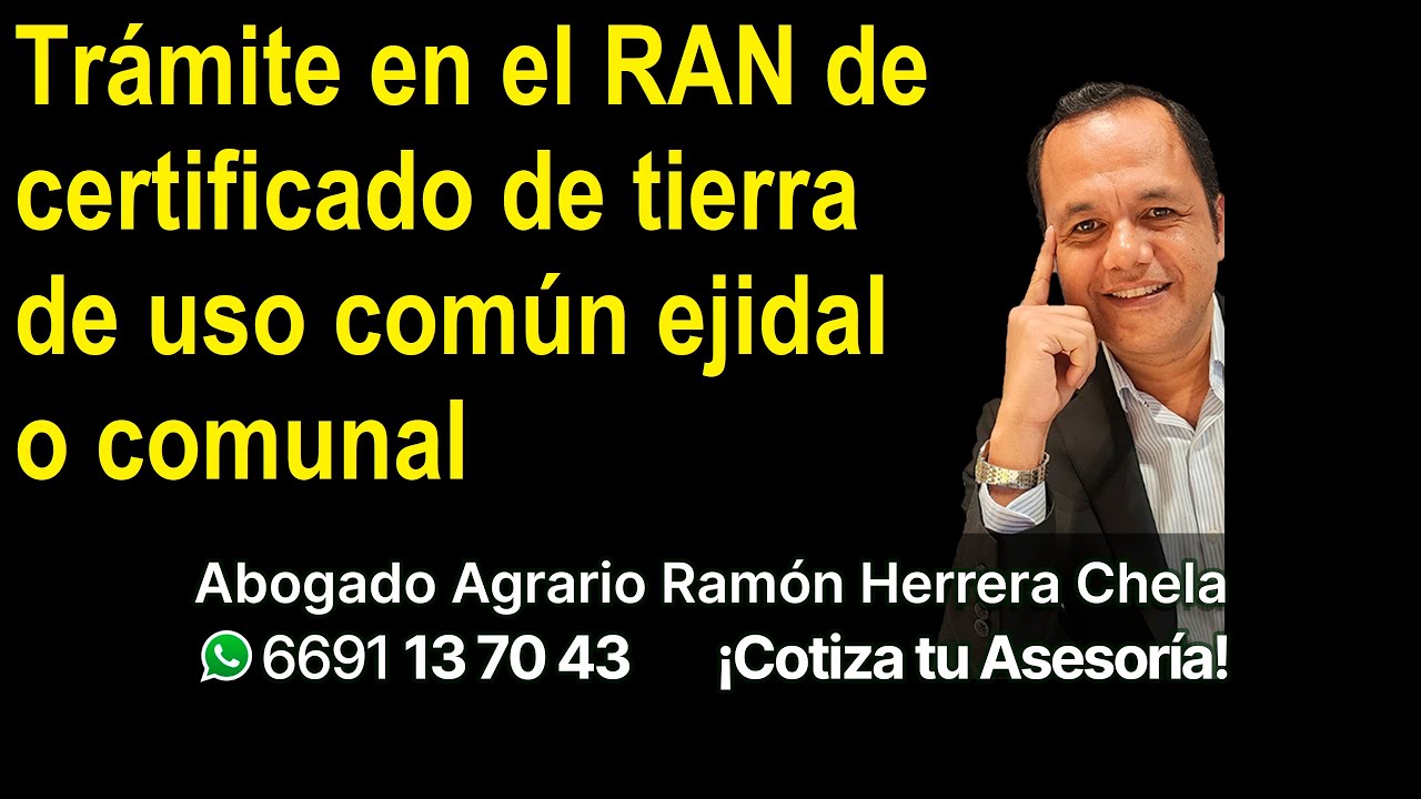 trámite y entrega de certificados parcelarios y de uso común