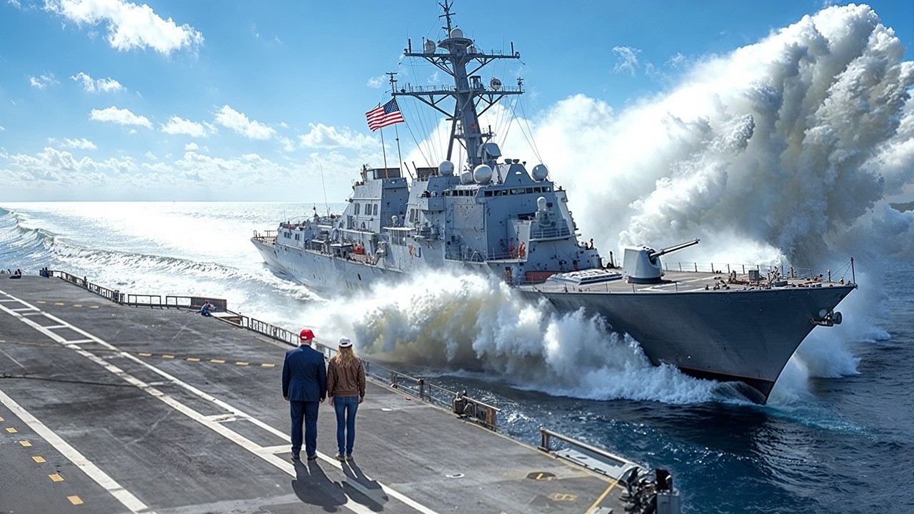 ВМС США продемонстрировали невероятную огневую мощь перед Трампом.