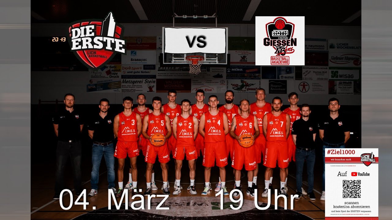 Die ERSTE  vs. BBA Gießen 46ers I LICH Basketball e.V. I 1. Regionalliga Südwest 23. Spieltag