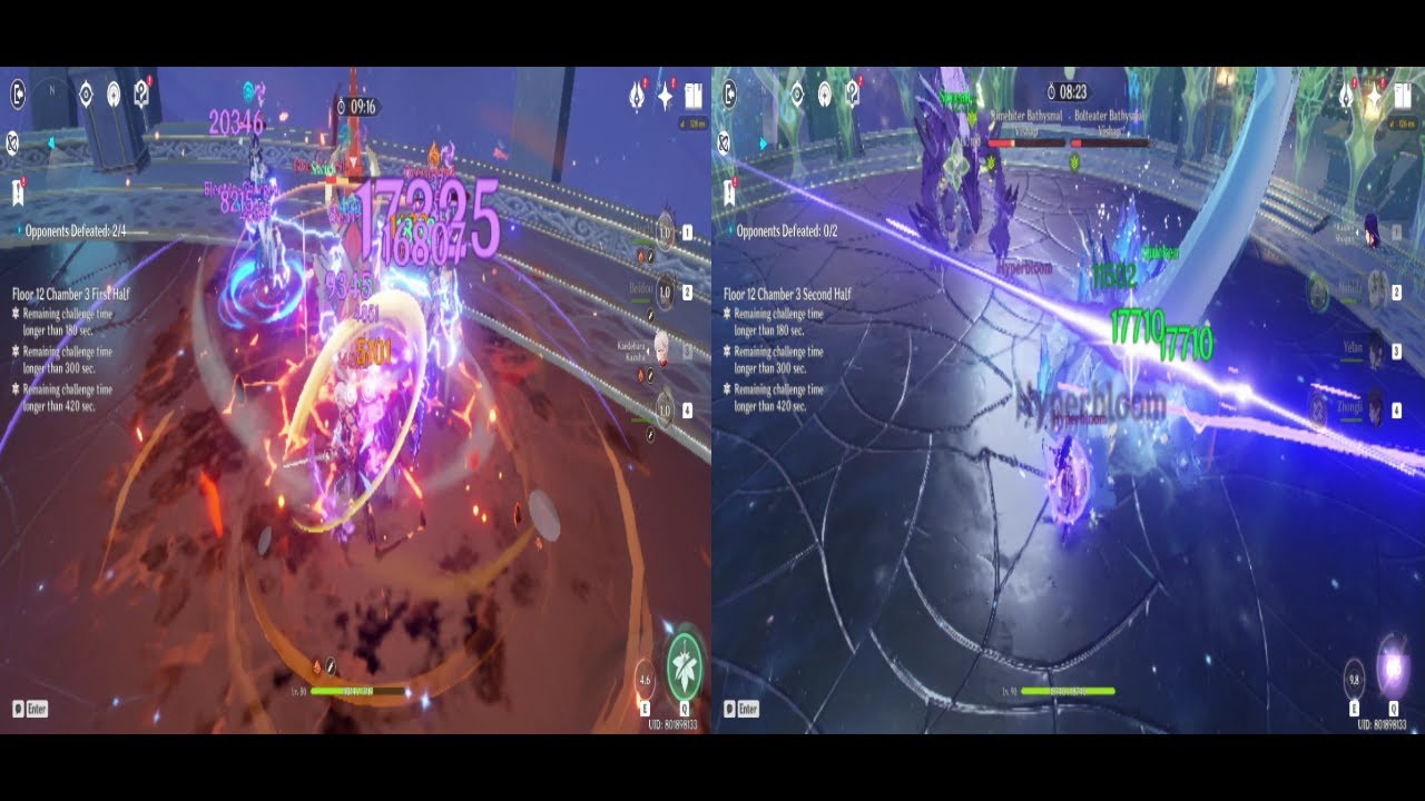 beidou fischl and quickbloom raiden on 3.8 abyss floor 12