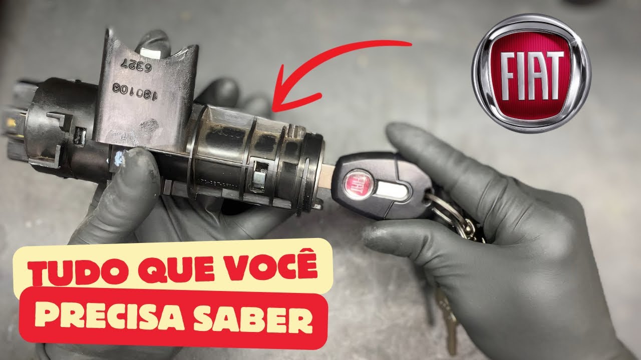 Como desmontar, montar e testar o conjunto de trava de direção e miolo de ignição da linha Fiat.