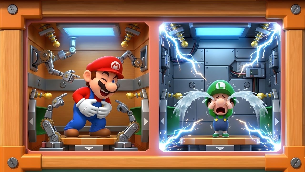 [マリオパーティシリーズ6+7 ゲームキューブ : ミニゲームマリオ Vs ルイージ Vs ピーチ Vs カロン (CPU最強 たつじん)]