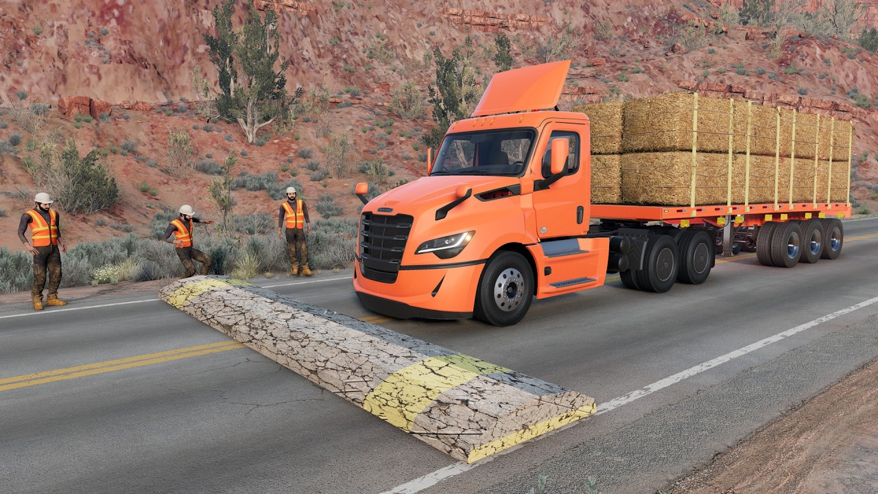 Truck vs Speedbump  -  BeamNG.Drive 🚛🚜🚚