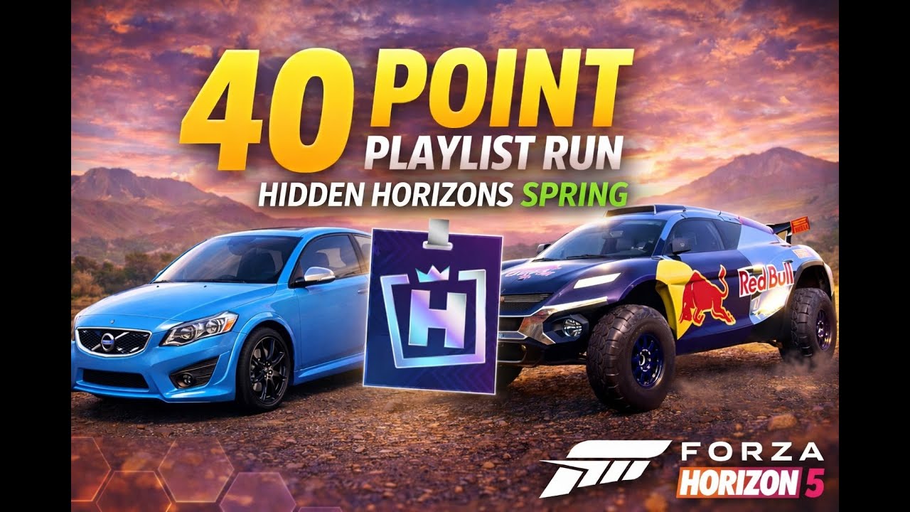 Hidden Horizons Spring 40 Point Playlist Run | FH5 Full Guide & Cars Used