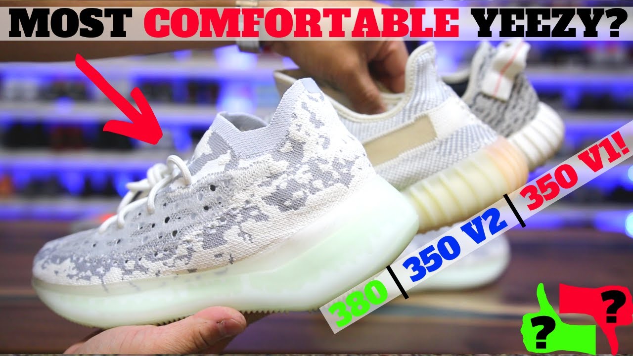 MOST COMFORTABLE YEEZY EVER? YEEZY BOOST 380 vs 350 V2 vs 350 V1 Comparison!