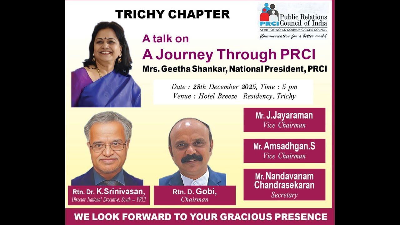 A Journey Through PRCI | TRICHY Chapter