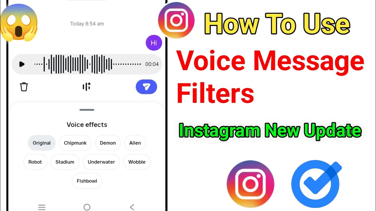 How to Use Voice Messages Filters On Instagram New Update || Instagram Voice Messages Effects