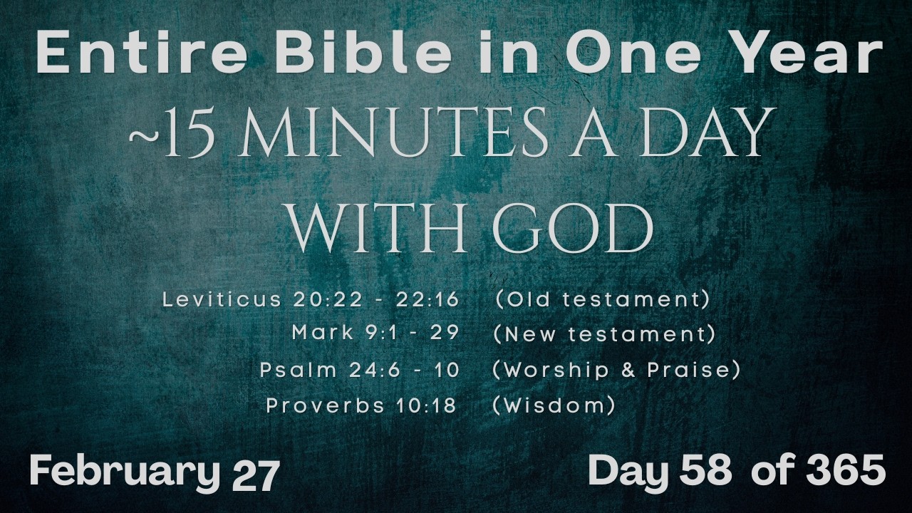 February 27 - Entire Bible in One Year (~15 min/day audio) | Bible Global 365