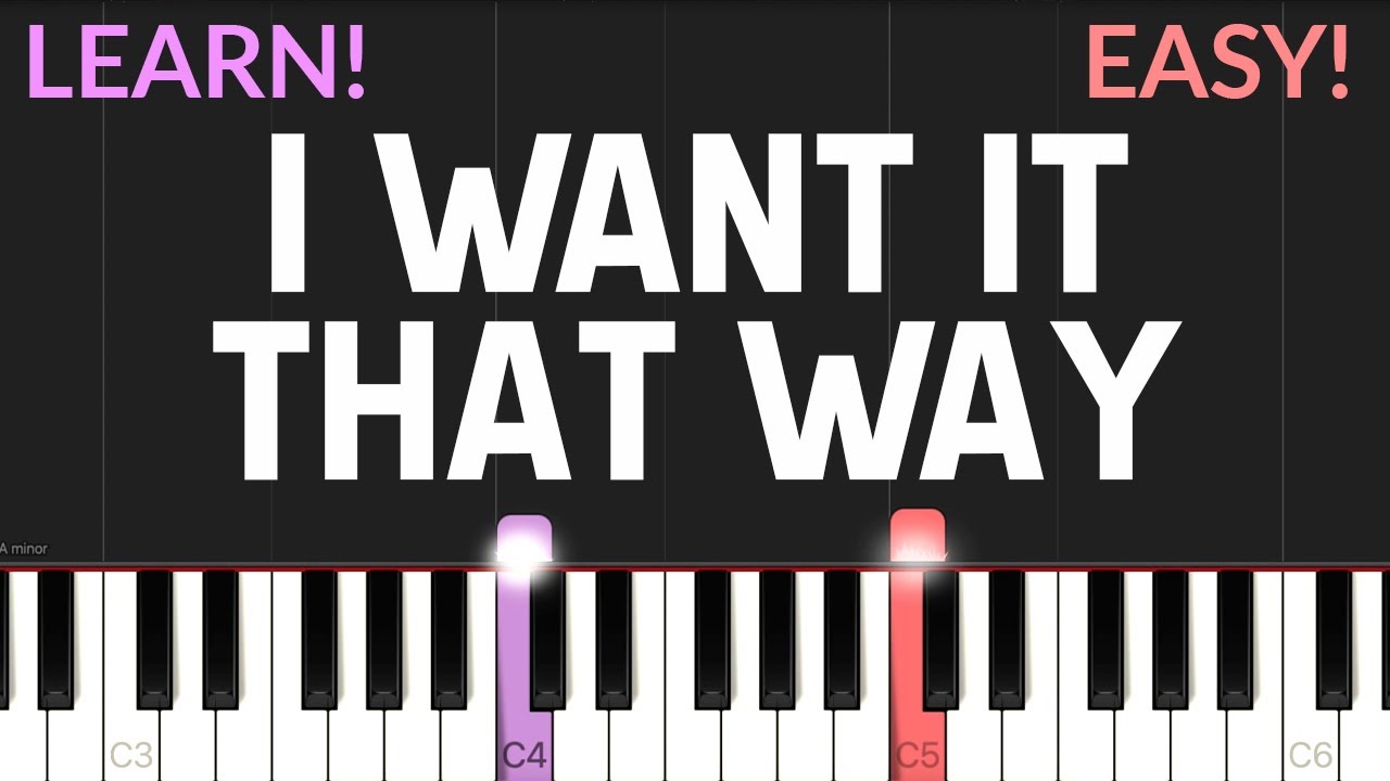 I Want It That Way - Backstreet Boys | EASY Piano Tutorial