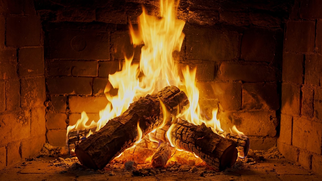 🔥 Fireplace Classic 4K. Cozy Fire with Crackling Fireplace Sounds. Fireplace 4K UHD