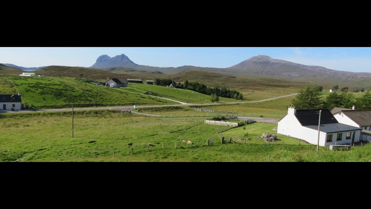 Road Trip Drive With Music To Visit Elphin In Assynt In Sutherland Highlands Of Scotland