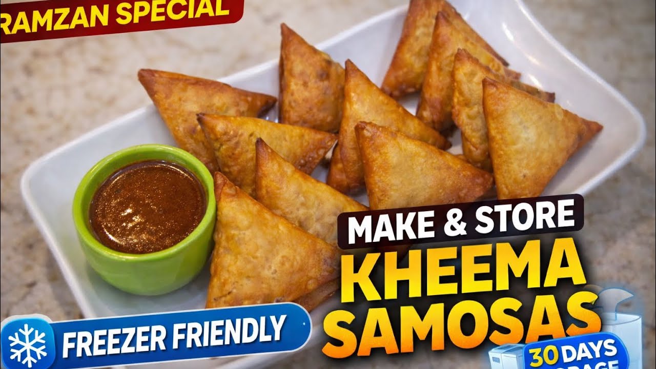 Kheema samosa recipe/ make and store #ramadanspecial #ramadanseries #fypシ゚viral #fyp