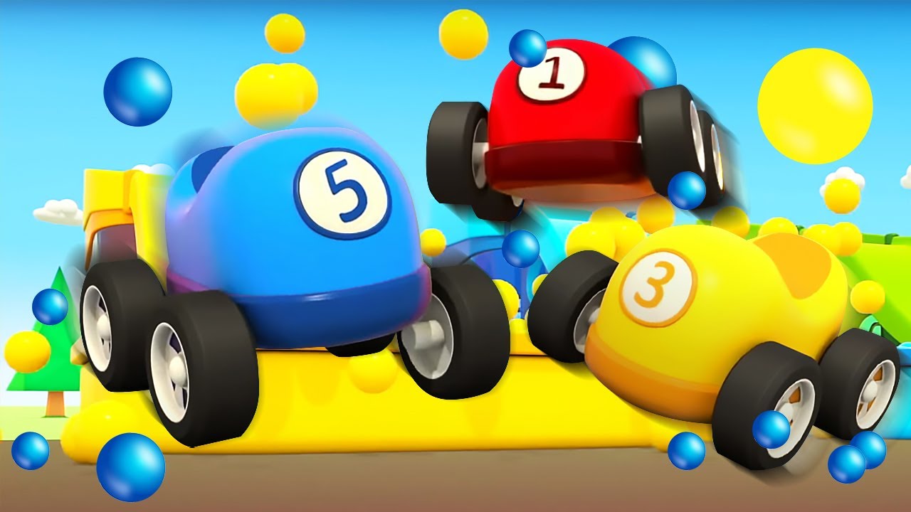 Cartoni animati con le macchinine colorate - Veicoli da lavoro 🚗💨