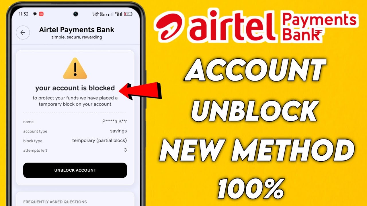 Airtel payments bank your account is blocked | Airtel bank account unblock kaise kare
