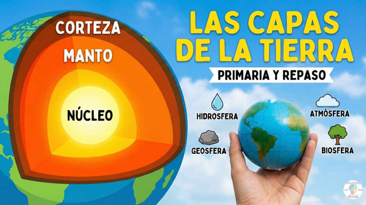 Las Capas de la TIERRA y sus Partes 🌎 | Ciencias Naturales (Repaso Primaria)