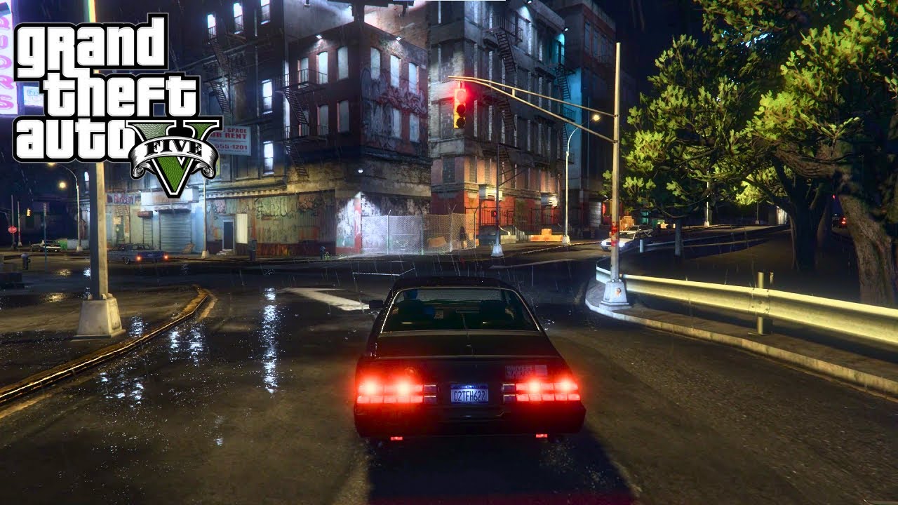 Realistic Rainy Drive in Roman's Taxi | GTA 5 Liberty City Preservation Project Mod