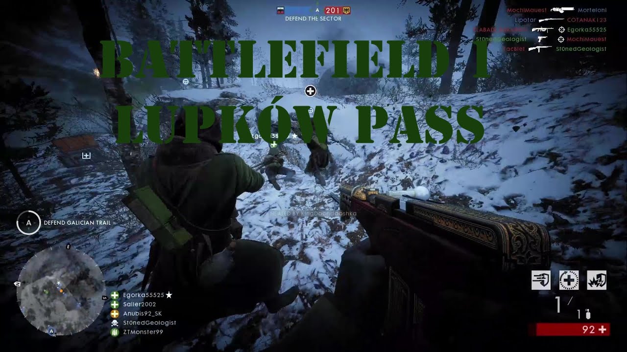 Battlefield 1 Gameplay Multiplayer No Commentary : Łupków Pass (60 FPS)