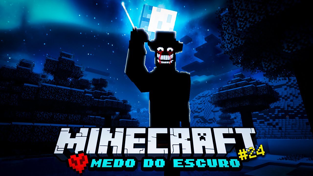 THE MAN FROM THE SHADOW é APAVORANTE!! - MINECRAFT HARDCORE - Medo do Escuro #24