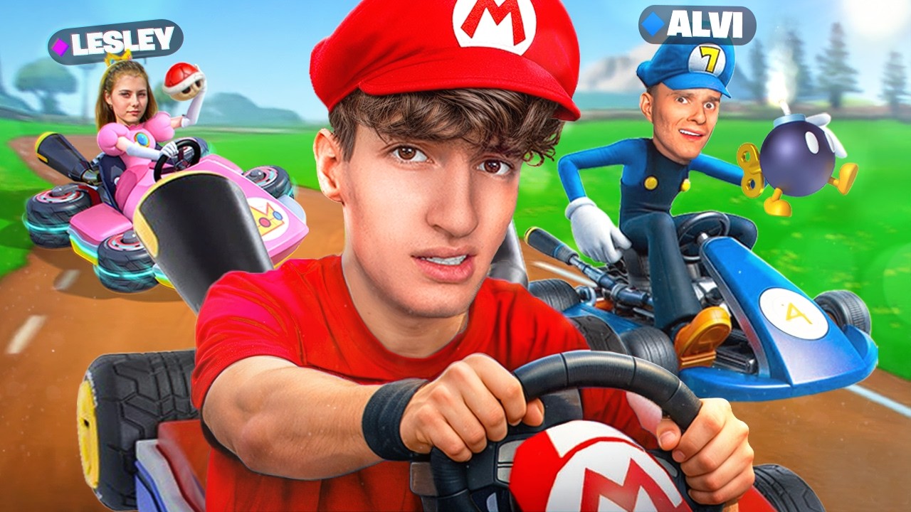 Ich habe zum ersten Mal Mario Kart gespielt!