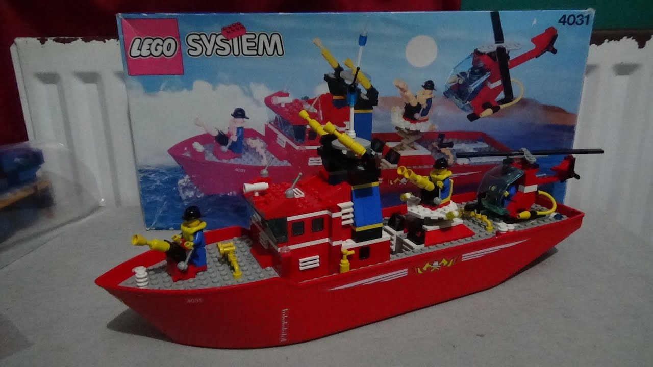 Lego System 4031 | Fire Rescue Boat | Timelapse Build | 1991 Release