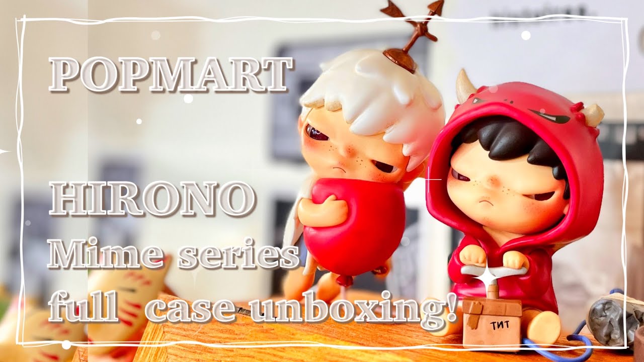 POPMART hirono Mime series full case unboxing!
