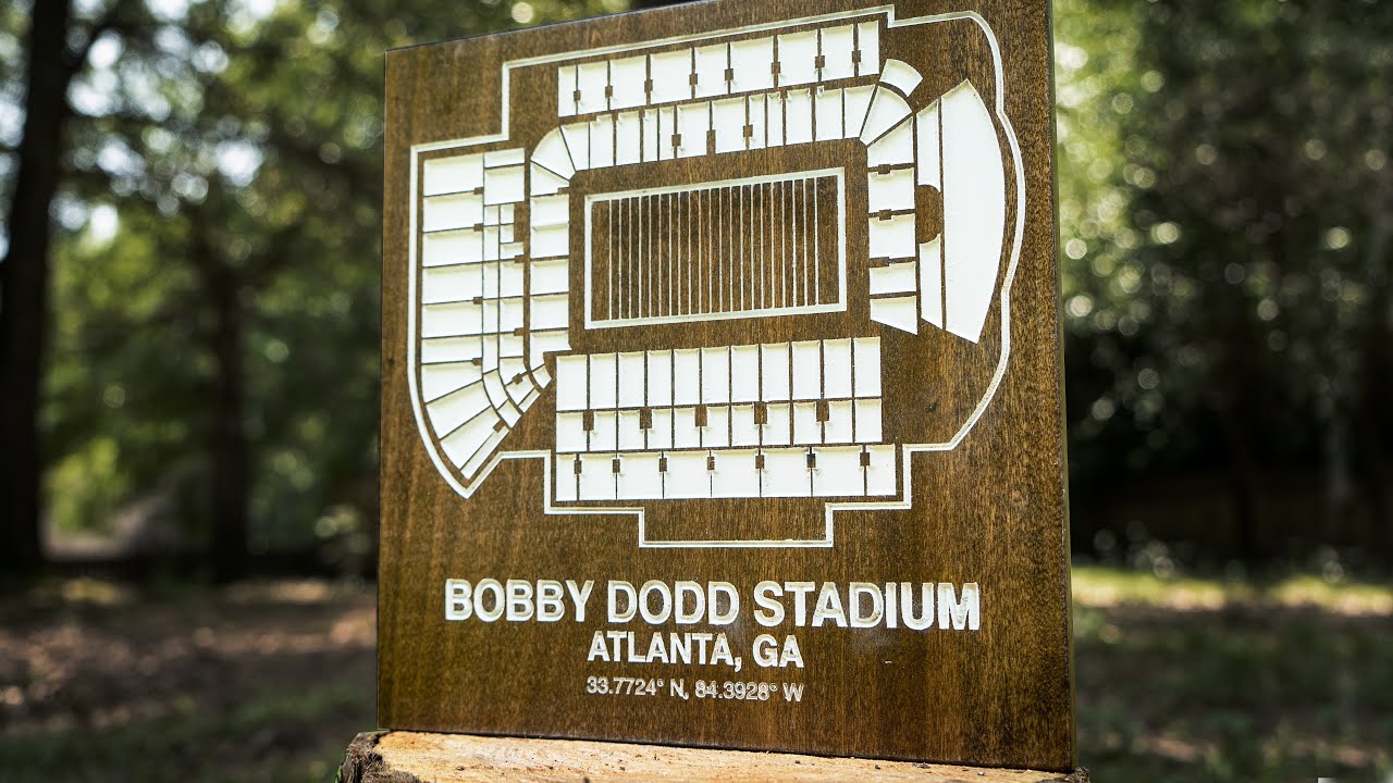 Carved Wooden Football Stadium Signs on the CNC // DIY