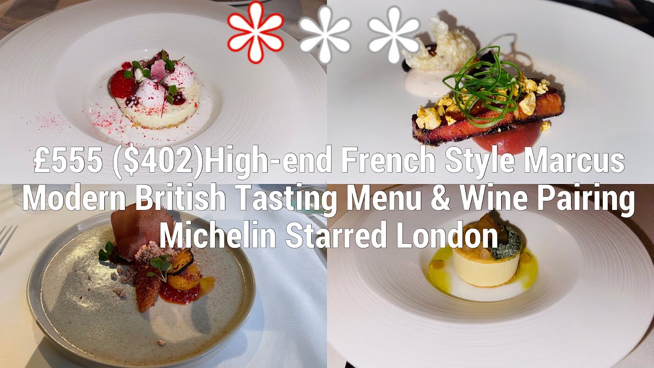 $555 (£402) Gourmet High-end French Michelin Star Fine dining at Marcus, Tasting menu &Wine Pairing