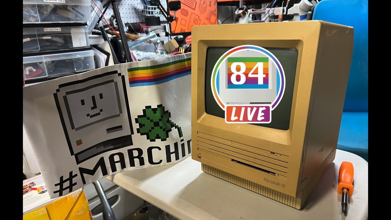 LIVE: MARCHintosh  Tinkering - Macintosh SE & LaserWriter Pro 630