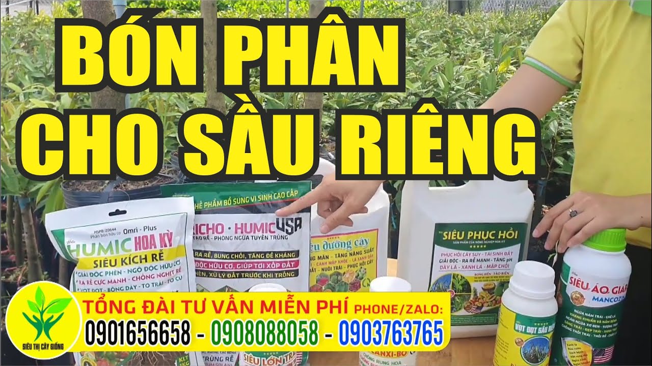 Trồng Sầu Riêng Cần Những Loại Phân Bón Gì?