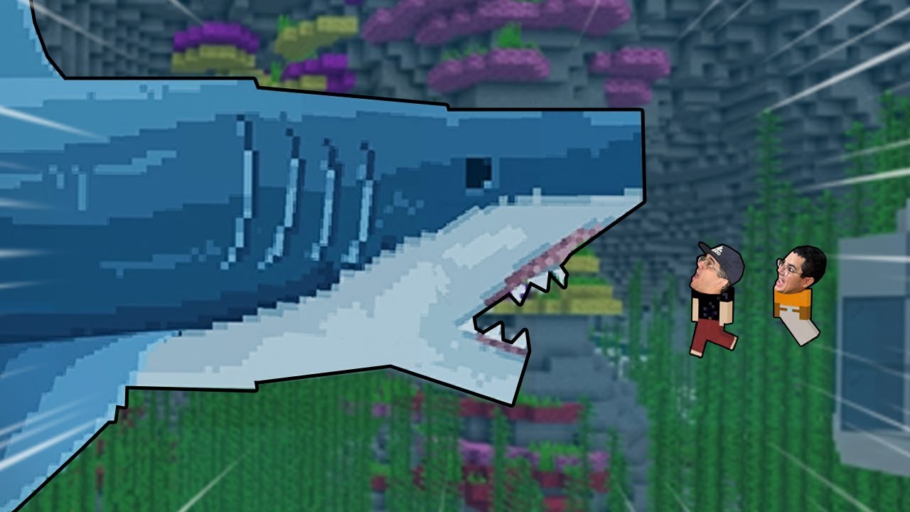 EM BUSCA DO MEGALODON GIGANTE NO MINECRAFT!